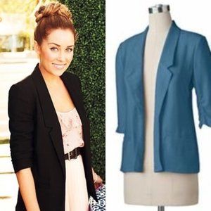 Lauren Conrad Boyfriend Blazer Teal